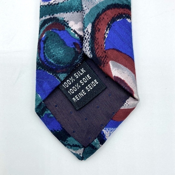 La Fenice 100%‎ silk abstract pattern tie. Extra long. - Picture 4 of 7